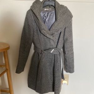 Calvin Klein Long Women’s Pea Coat with Hood